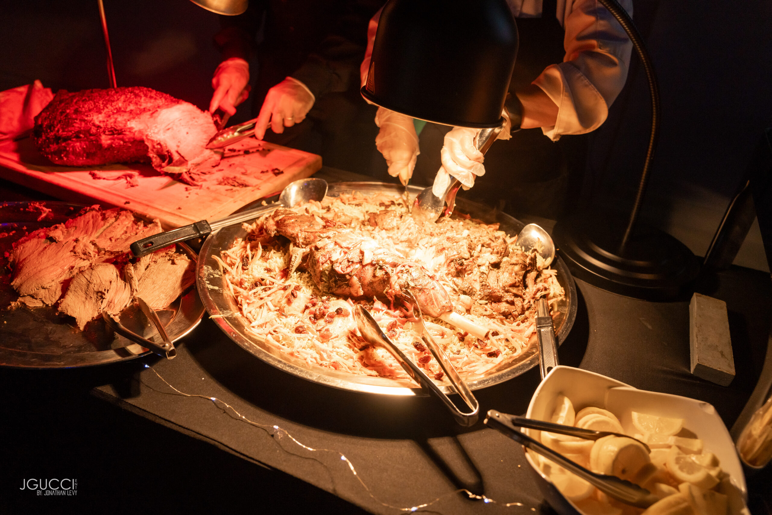 Carving station for high guest count gala