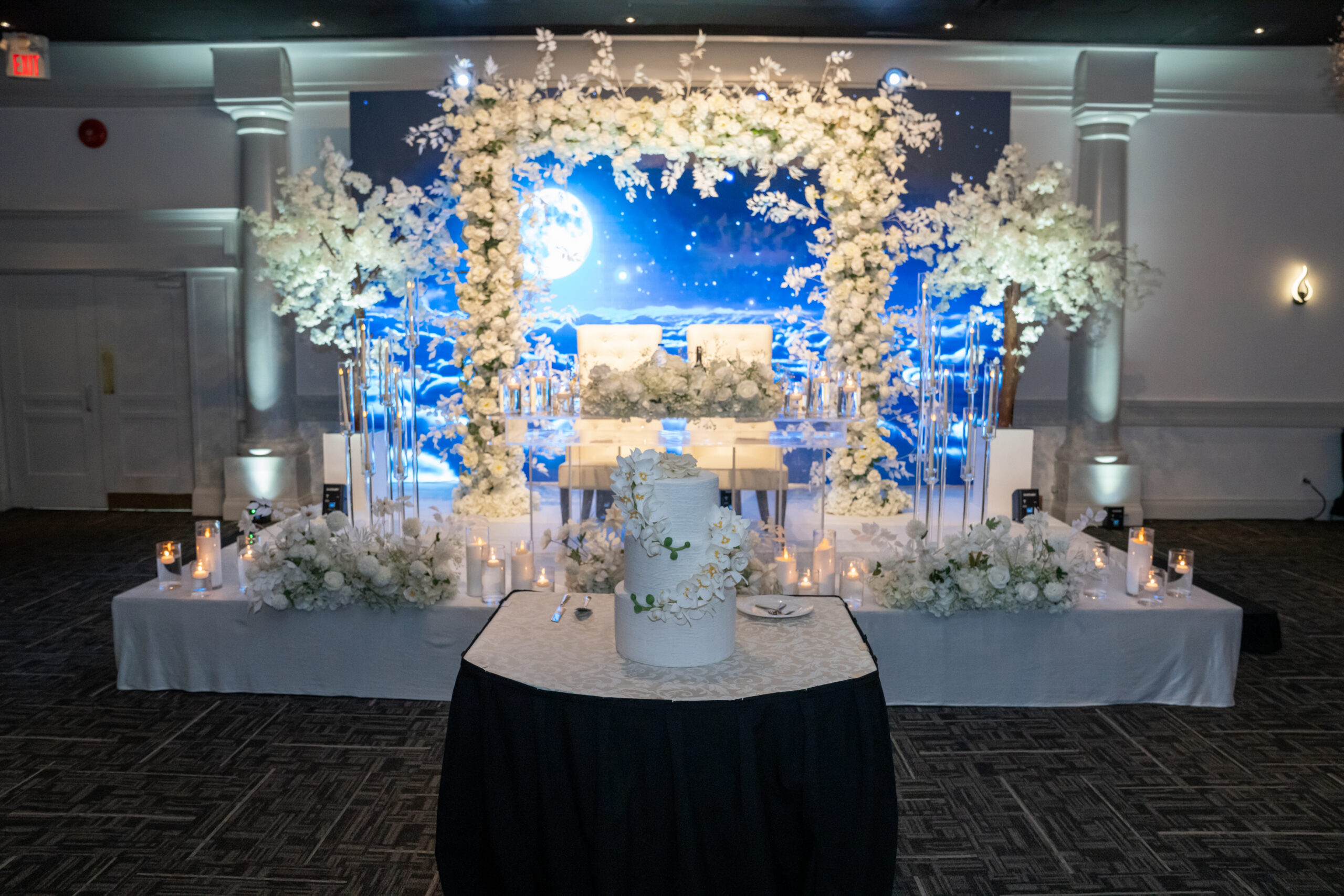 Full ballroom setup at Oasis Convention Centre for large event