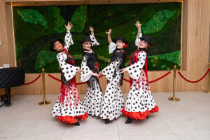 Flamenco dancers performing at a social event at Oasis Convention Centre